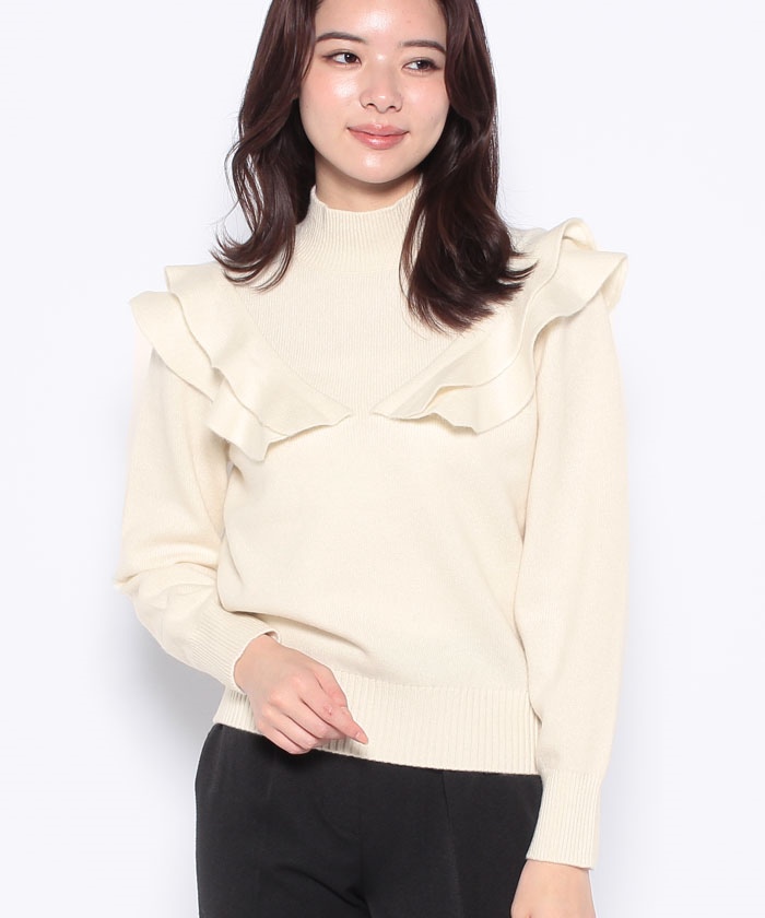 ANAYI（アナイ）の「ウールカシミヤフリルプルオーバー（ニット/セーター）」 - WEAR