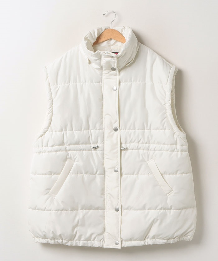 中綿ブルゾン ベスト 2way 袖脱着 アイボリー セール 35%OFF】袖取り外し中綿ブルゾン(505085778