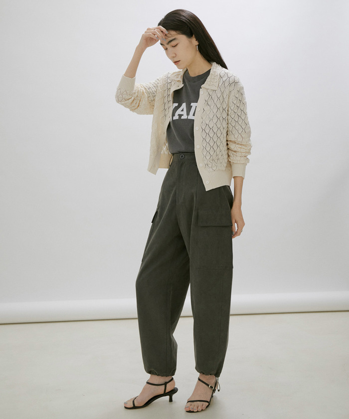 セール 30%OFF】【WEB限定】襟付き透かし編みカーディガン