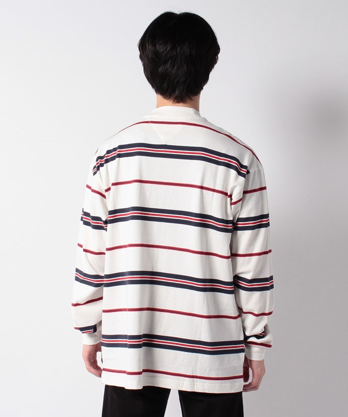  JEANS トミージーンズ トミーバッジロングTシャツ海外限定 TOMMY JEANS トミージーンズ トミーバッジロングTシャツ海外限定