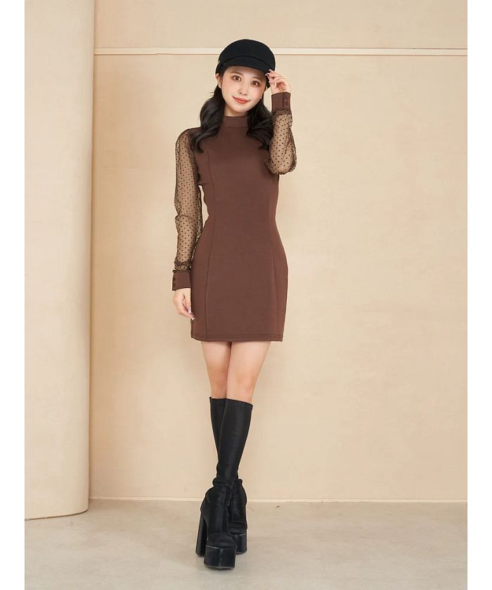 シアードットワンピース(505092285) | Darich(Darich) - d fashion シアードットワンピース(505092285) | Darich(Darich) - d fashion
