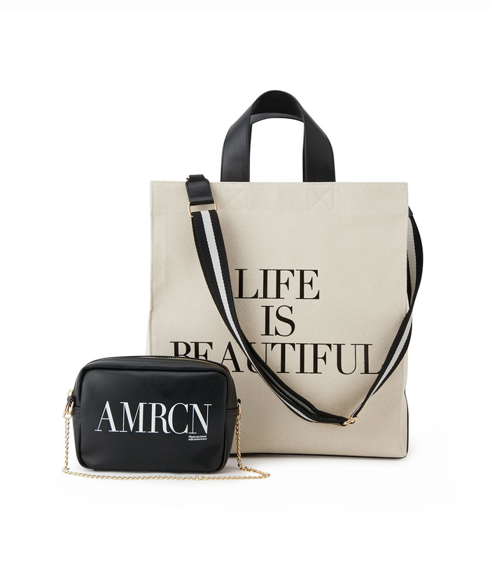 【Americana】別注MATCHING BAG/トート&ミニショルダーセット Americana for SALON】別注MATCHING BAG/トート＆ミニショルダー
