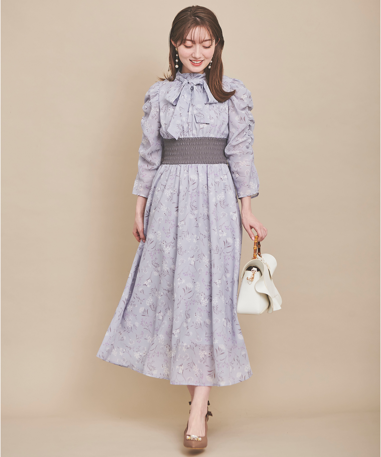 セール 70%OFF】配色切替花柄ワンピース(505094546