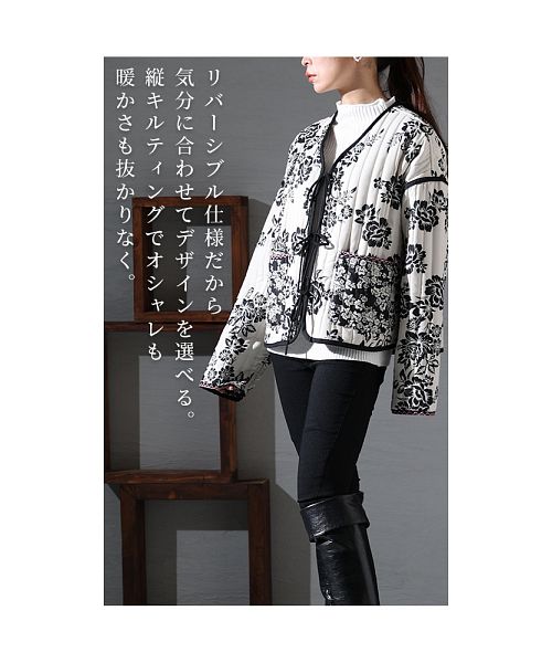 リバーシブル花柄ジャケット(505095691) | サワアラモード(Sawa