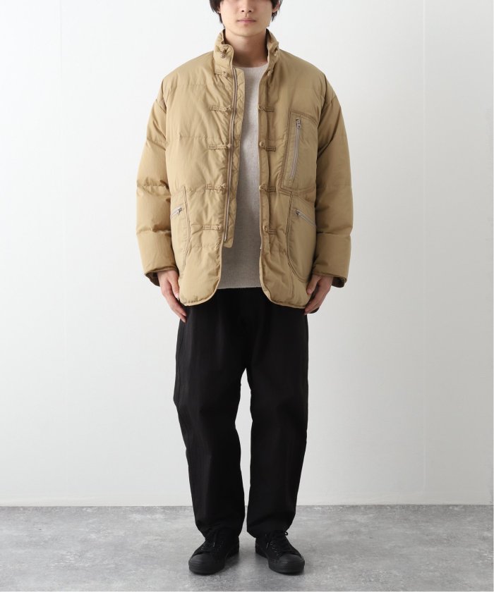 SHEEN NYLON CHINESE DOWN JACKET KHAKI