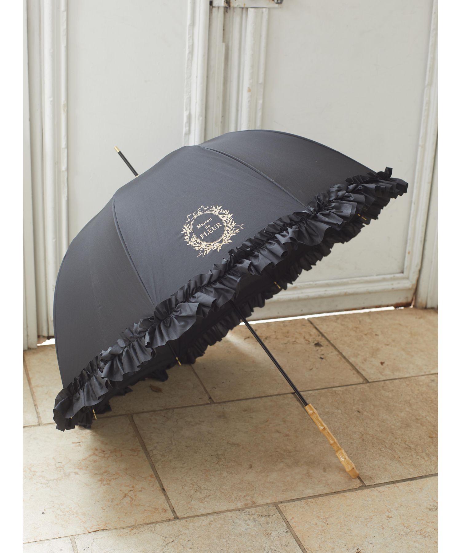 Maison de FLEUR　メゾン ド フルール　雨傘　長傘 Maison de FLEUR - 《メゾン ド フルール》新品 パール付き