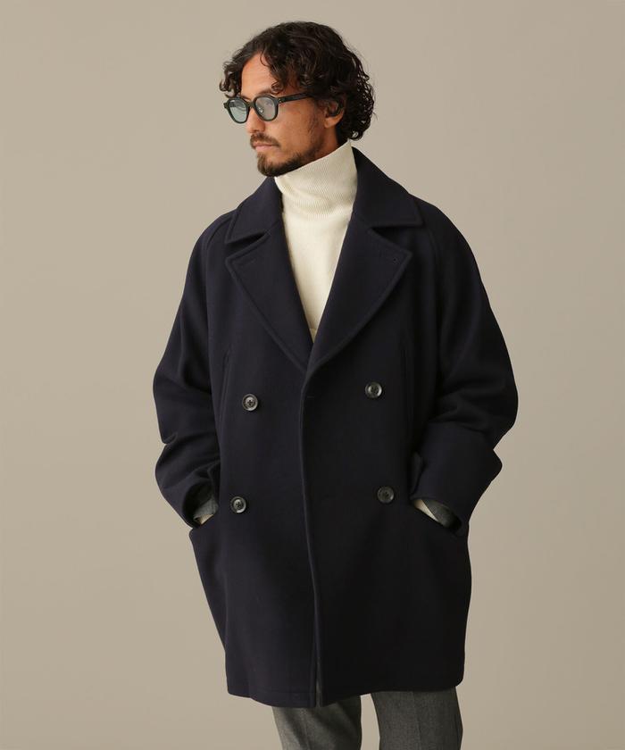 セール 60%OFF】LB.03/SUPER140'Sダブルメルトンピーコート セール 60%OFF】LB.03/SUPER140'Sダブルメルトンピーコート