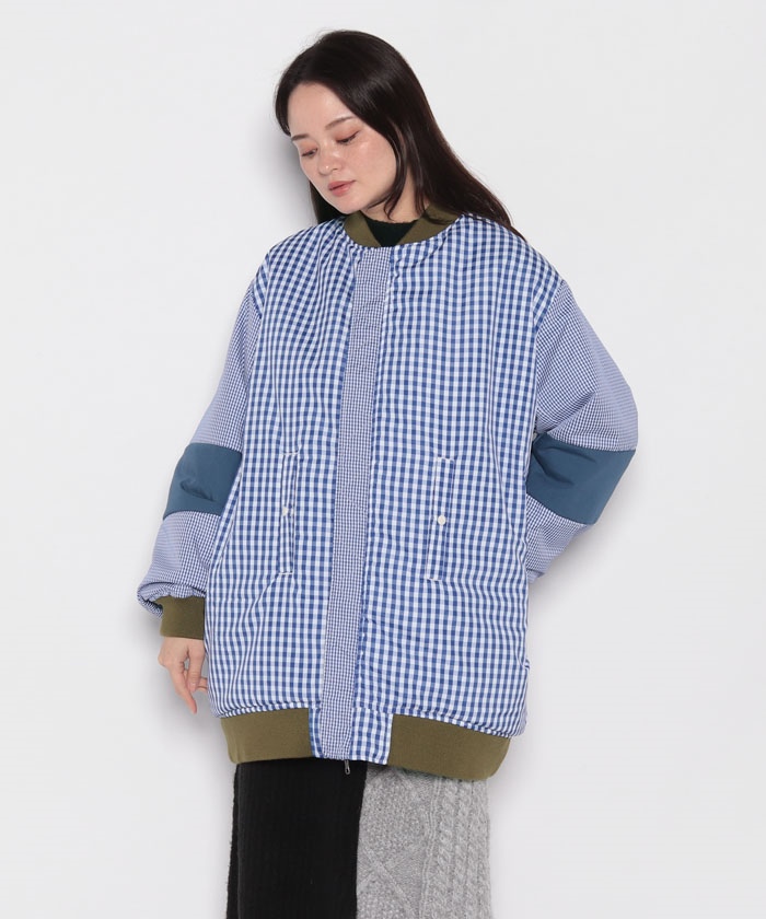 セール 20%OFF】ギンガムリバー ブルゾンコート(505094578) | フラボア