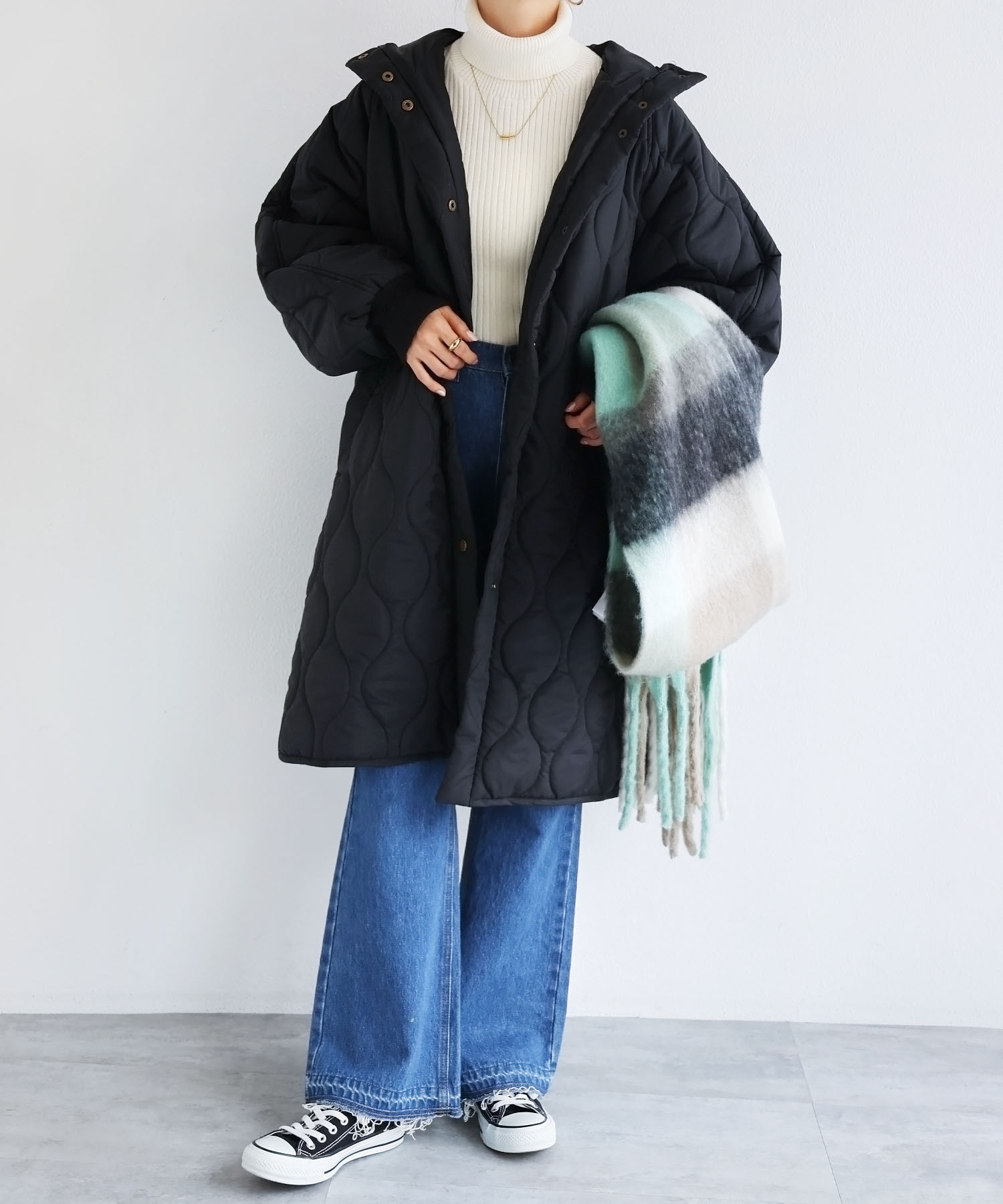 pompom★アンテプリマANTEPRIMA フード付きベストロングコート フード付きコート(F 黒)｜ アンミッコ｜名古屋PARCO | ONLINE