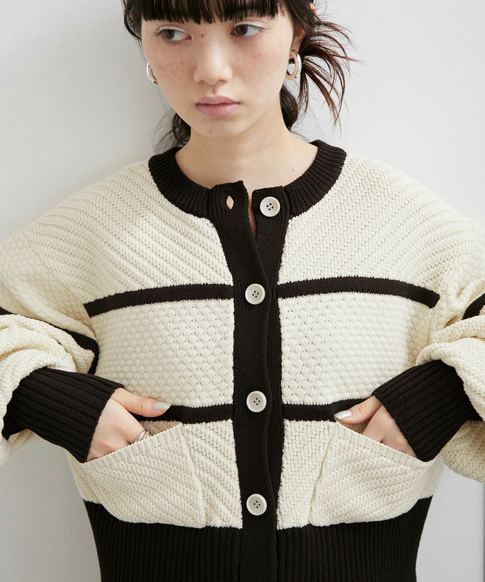 セール 50%OFF】【WEB限定(一部店舗展開あり)】編み地切り替え