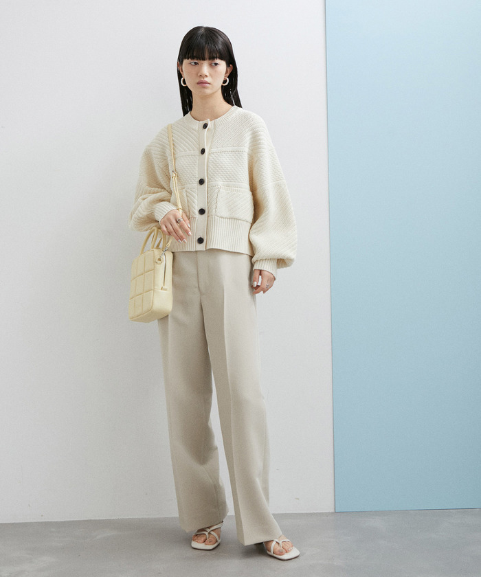 セール 50%OFF】【WEB限定(一部店舗展開あり)】編み地切り替え