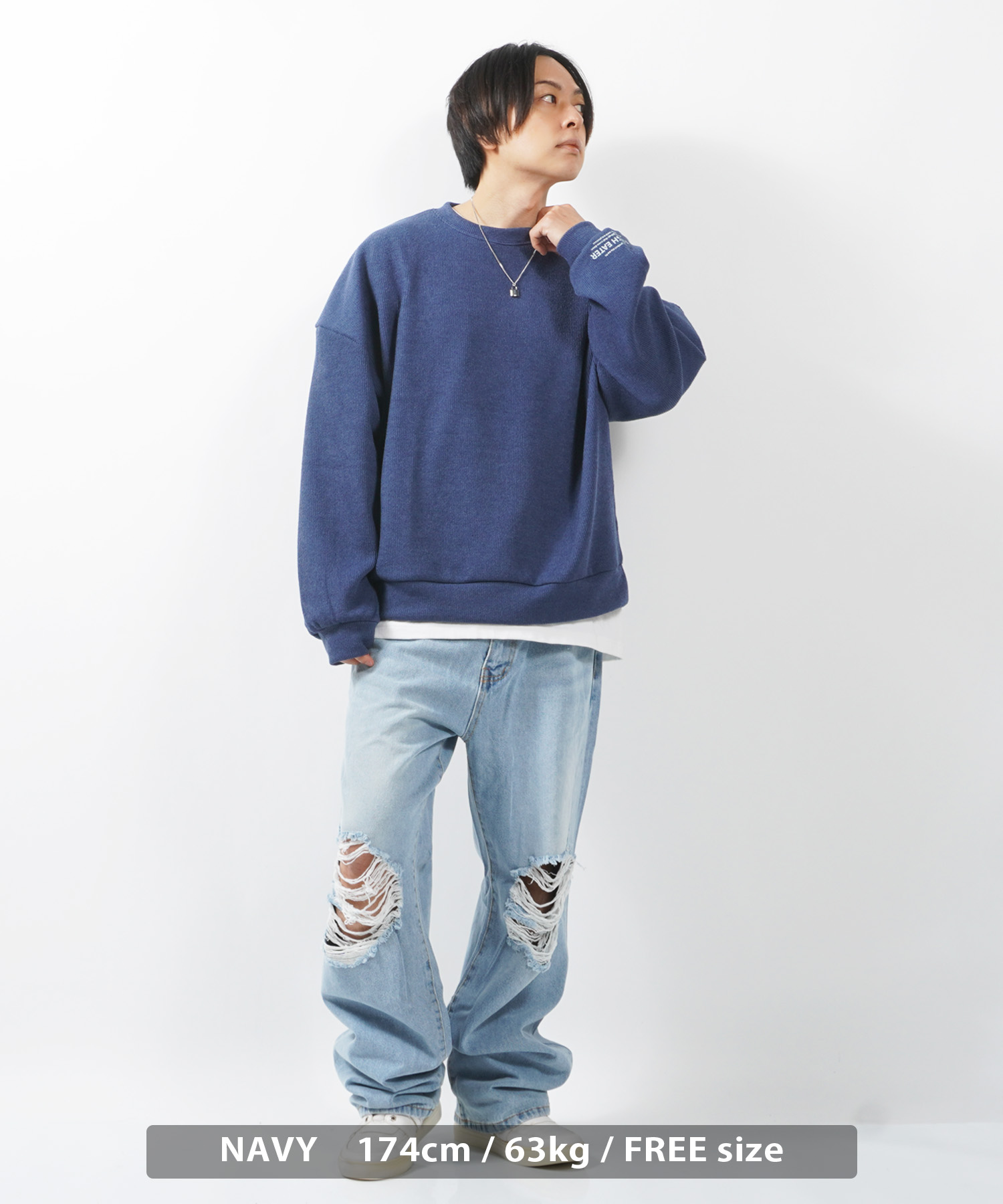 ワンフォークロージング 1111clothing クルーネック ニット