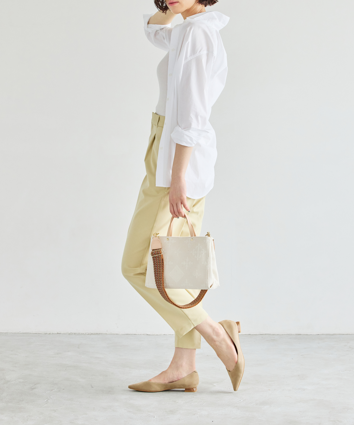 セール 30%OFF】《SHOPPER》トートバッグ S【刺し子ジャガード