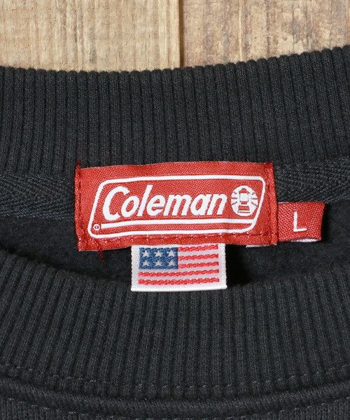 Coleman コールマン キルティング ダウンベスト 赤 ロゴ刺繍 - アウター