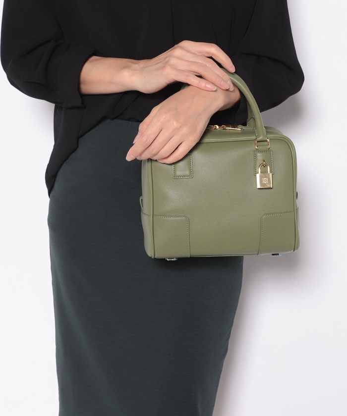 ロエベ アマソナ19 ハンドバッグ ショルダー 2WAY グリーン LOEWE ロエベ アマソナ 2WAY マイクロミニ ハンドバッグ