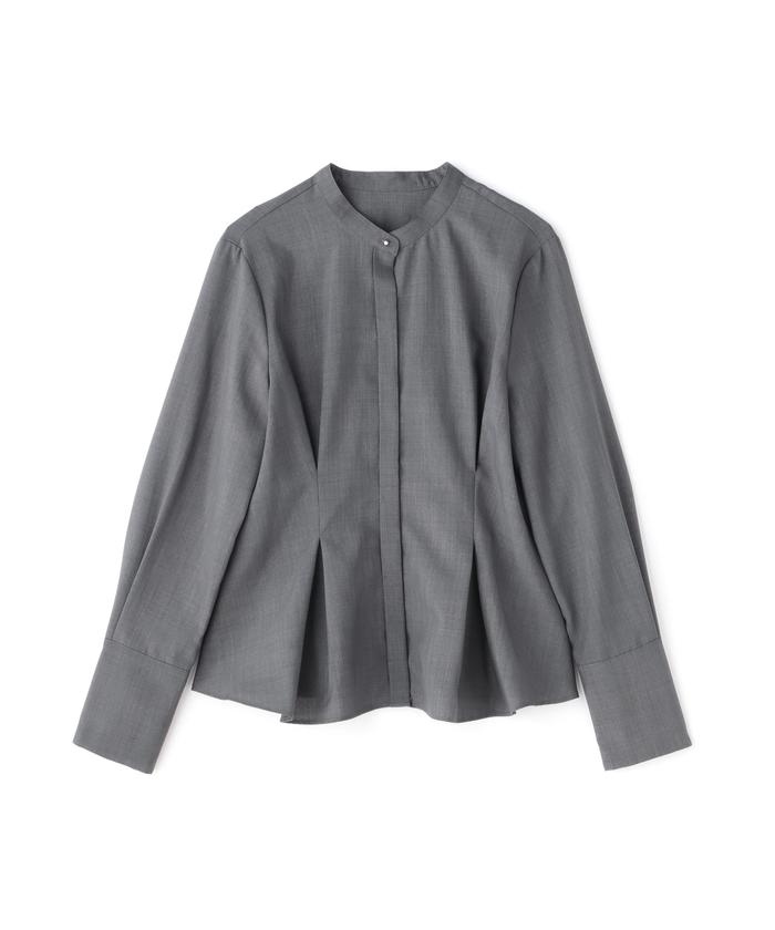 【未使用品】natural beauty basicバンドカラーペプラムブラウス セール 50%OFF】バンドカラーペプラムブラウス(505104745