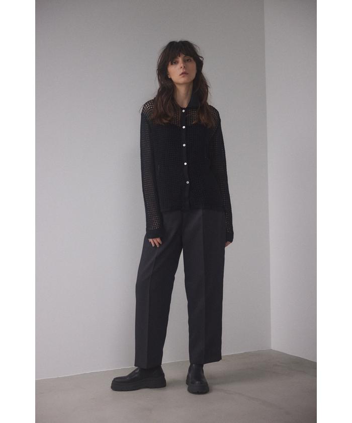セール】mesh knit shirt(505107063) | ブラックバイマウジー(BLACK BY