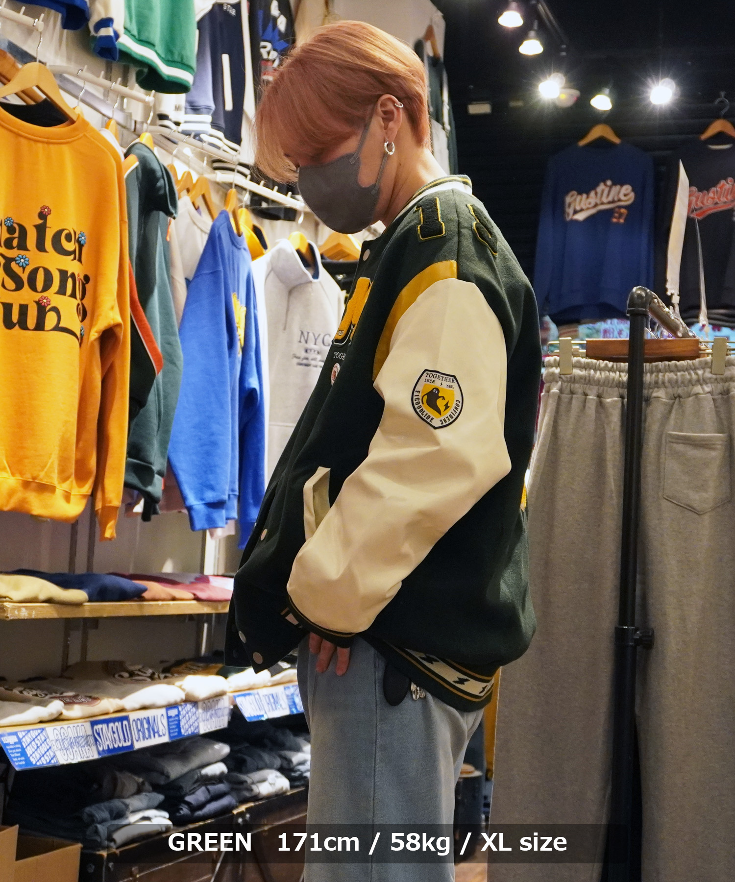 ワンフォークロージング 1111clothing スタジャン メンズ