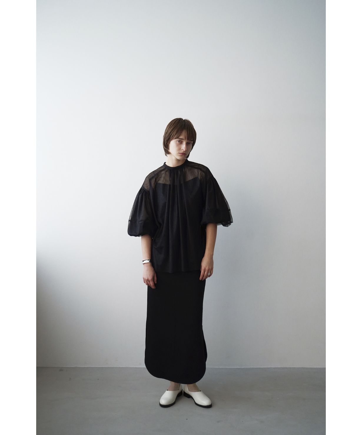 セール 40%OFF】SHEER TULLE BALLOON SLEEVE TOPS(505105018