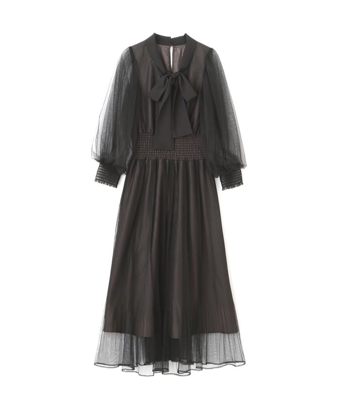 ジルバイジルスチュアート レイシーヨークボウタイワンピース S