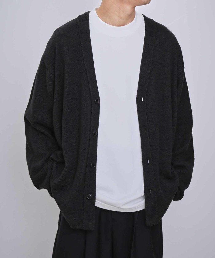 ロトム セール 65%OFF】ボックス シルエット オーバー 畦カーディガン