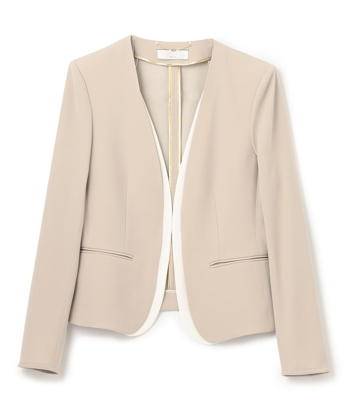 ベイジ　ダブルカラー　スーツ　0 BEIGE,｜CINDY / ダブルカラージャケット | Rakuten Fashion