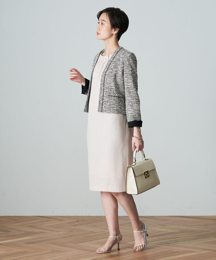 美品NOLLEY'Sノーリーズ23AW上品パール付き片畦ニットワンピース♪ セール 30%OFF】◇【WEB限定】パール付きワンピース(505105878