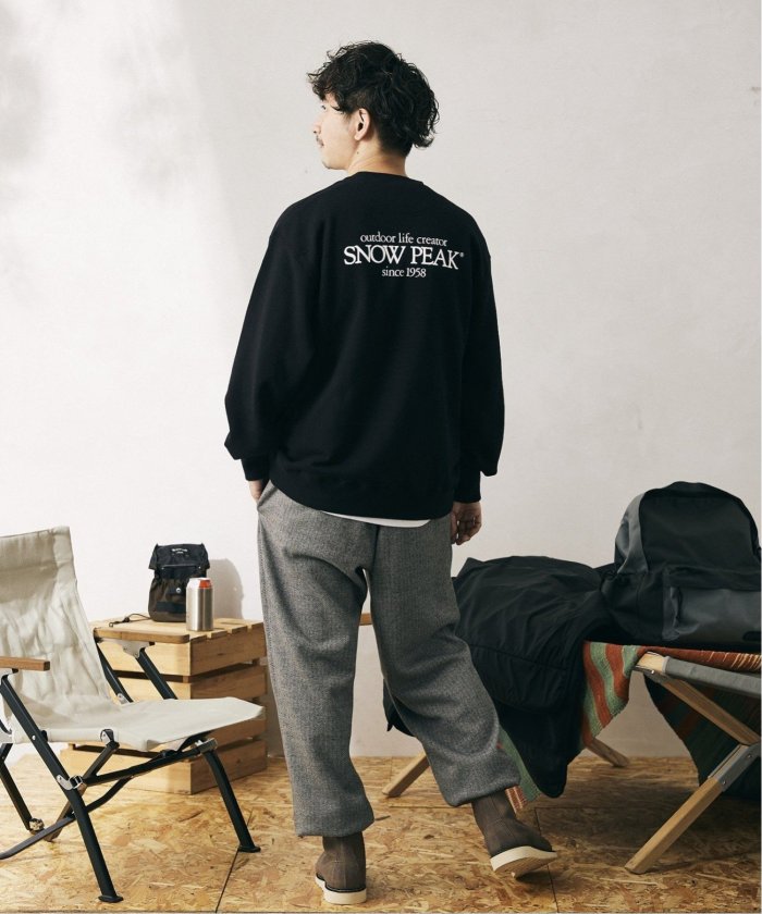 【ICHI様】snow peak ジャーナルスタンダード別注 スウェット 黒 L ICHI様】snow peak ジャーナルスタンダード別注 スウェット 黒 L