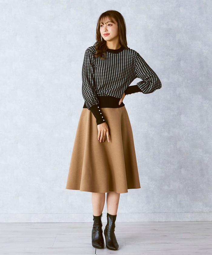 セール】クイーンズコート QUEENS COURT 【WEB別注】千鳥柄