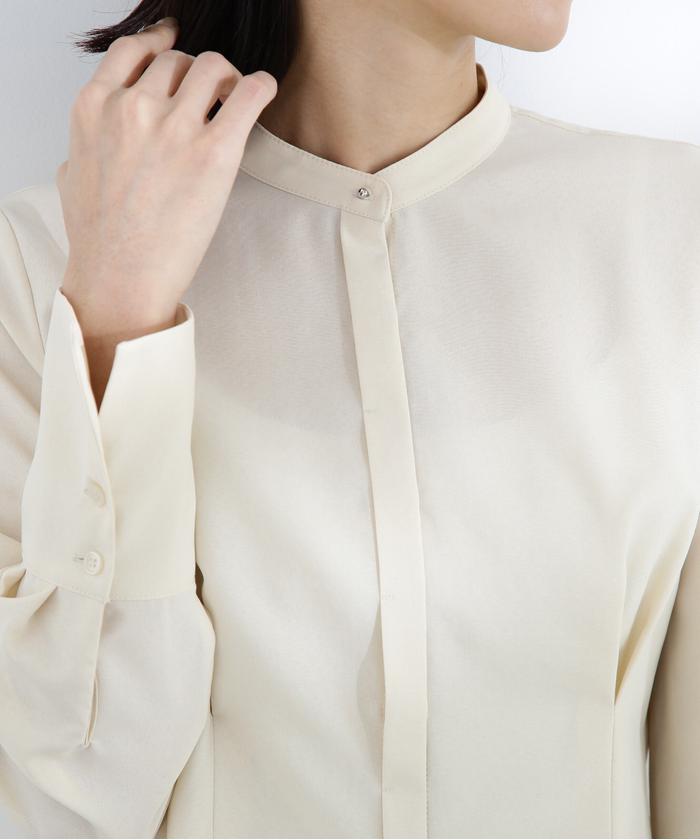 【未使用品】natural beauty basicバンドカラーペプラムブラウス N.（N. Natural Beauty Basic）（エヌエヌナチュラル