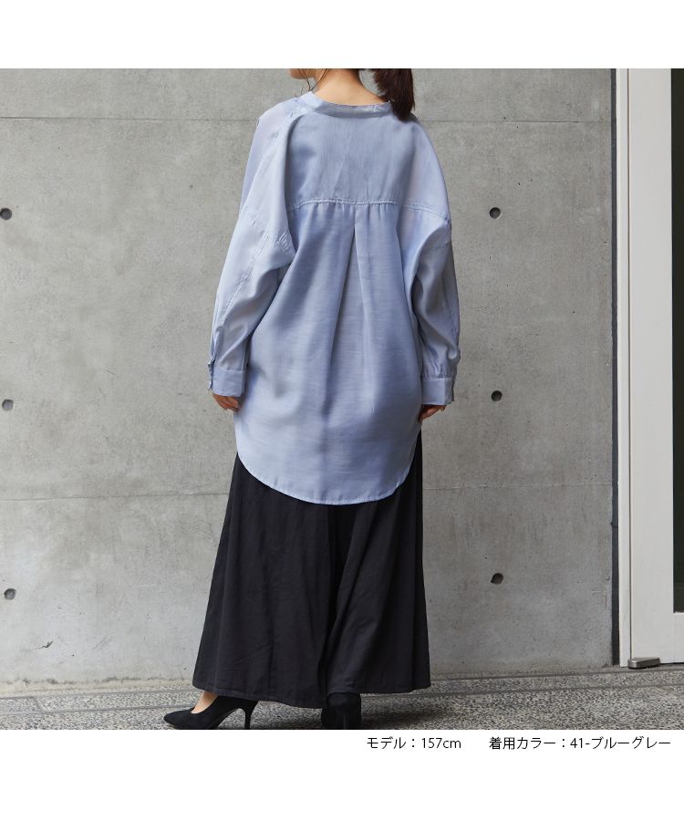 （7月VIP 10%off中) レオです❣️0727 セール】ノーワンノーズ No one knows シアー BIG シャツ 大きめ