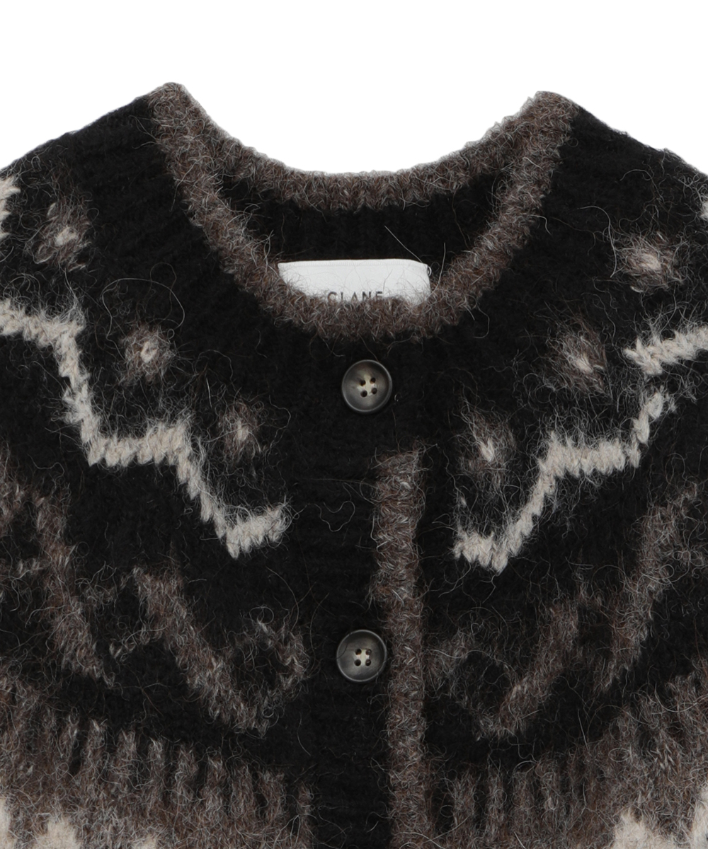 CLANE - CLANE NORDIC WEST SHAPE CARDIGAN サイズ 1 CLANE NORDIC WEST SHAPE CARDIGAN サイズ1