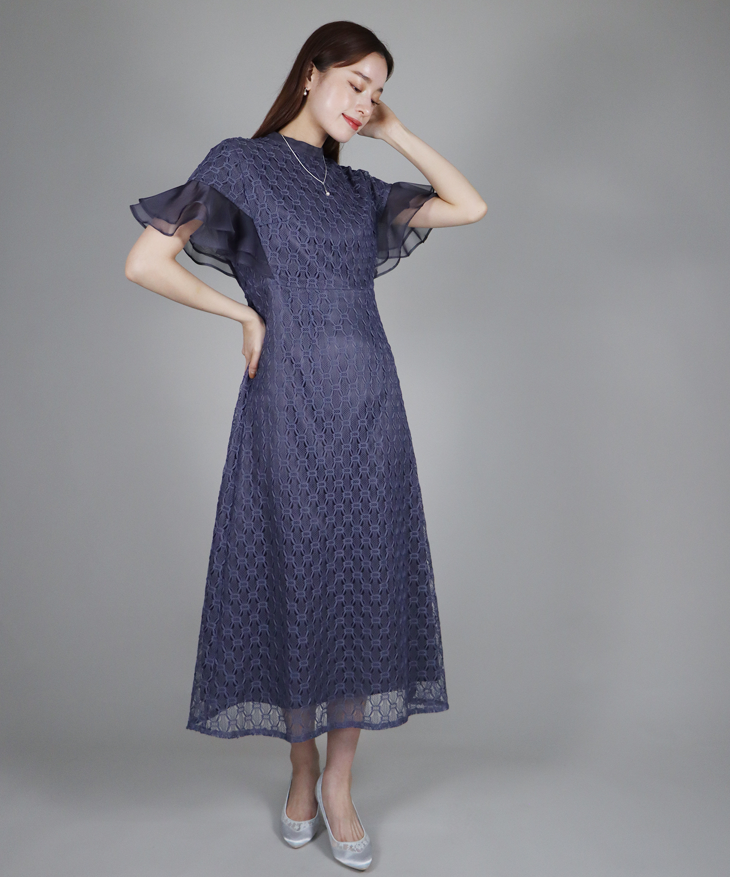 J by blue ジオメトリックチェーンレースドレス 結婚式 オケージョン ジェーバイブルー J by blue 《結婚式 パーティー 二次会》ジオ