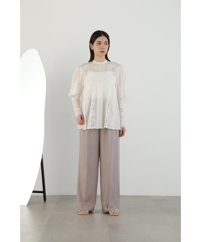 JILLSTUART - 2023SSJILLSTUARTレースピンタックブラウスの通販