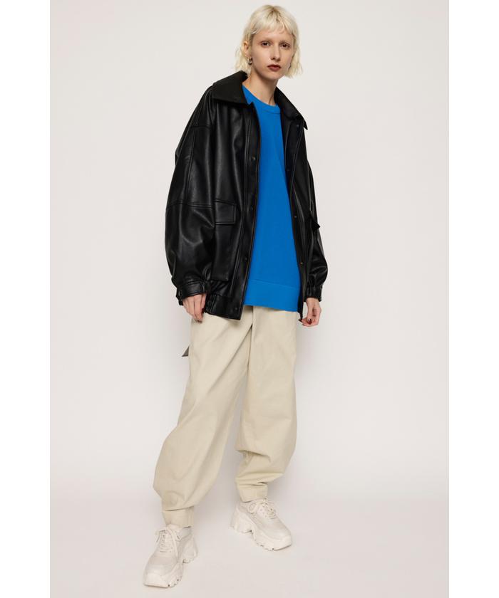 FAUX LEATHER OVERSIZE ブルゾン(505116077) | スライ(SLY) - d