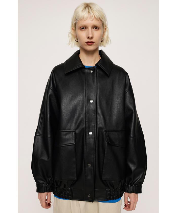 FAUX LEATHER OVERSIZE ブルゾン(505116077) | スライ(SLY) - d