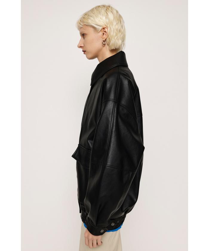 SLY FAUX LEATHER OVERSIZE ブルゾン 完売色ブルー