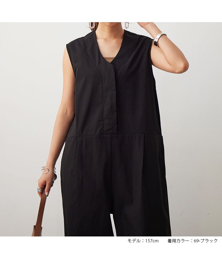 セール39%OFF】ノースリーブオールインワン サロペット オーバーオール