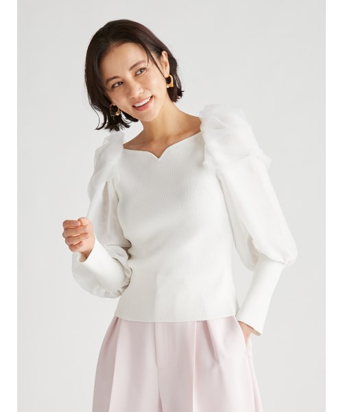 セール 50%OFF】シアースリーブニットプルオーバー(505118049