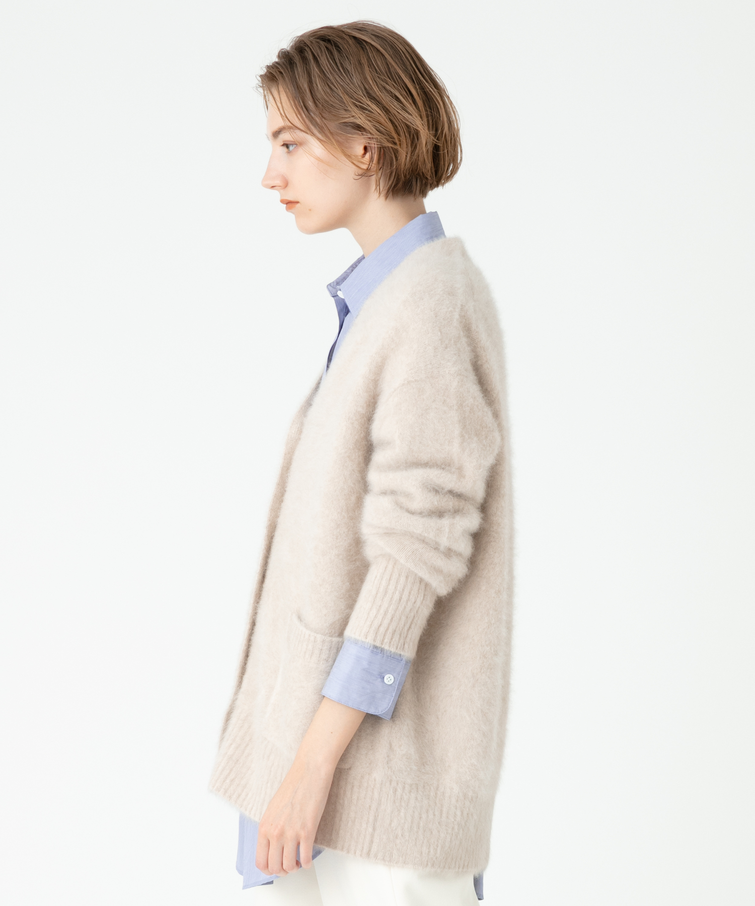 セール 50%OFF】WOOLLカシミヤ天竺ボクシーカーディガン(505088275) | アルアバイル(allureville) - d  fashion