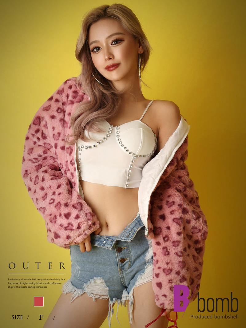 ✨ TOM'S トムズ✨ 毛皮100％ FOX ファージャケット ピンク M Women's Real Fox Fur Rabbit Rex fur inner Unicorn back print