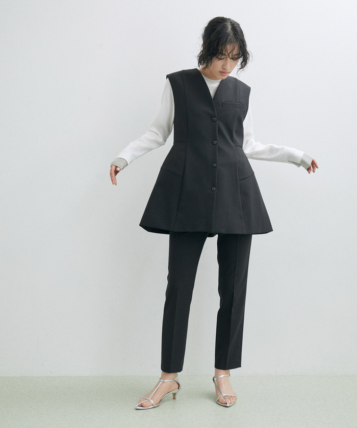 ✴︎専用です✴︎ADAMETROPE リサイクルポリエステルノーカラージレ ADAM ET ROPE' FEMME リサイクルポリエステルノーカラージレ