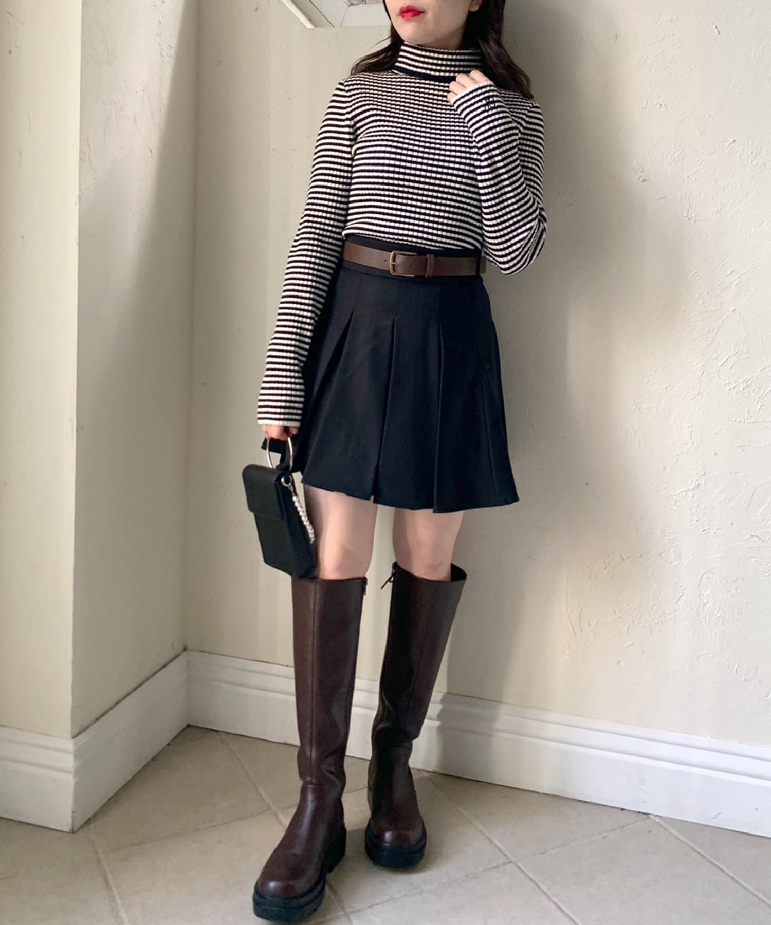 Karen Millenジョーゼットベルト付きプリーツ織りミディスカート プリーツミディ丈ベルト付きスカート - エクリュ | ZARA Japan