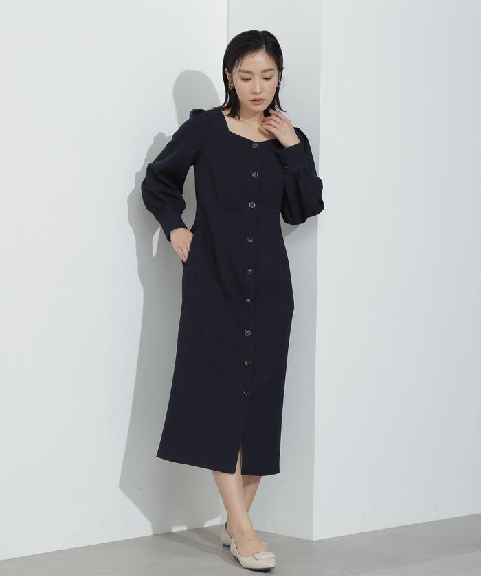 値下げ中　 美品ボタンナローワンピース セール 60%OFF】フロントボタンナローワンピース(505121779