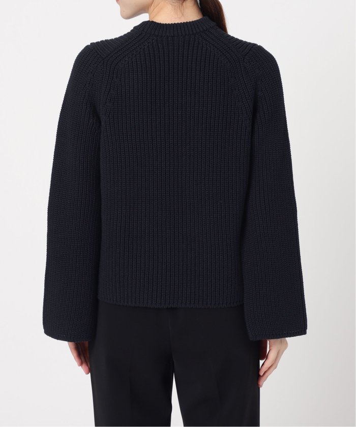 SLOANE for VERMEIL par iena18Gシルクリブ半袖ニット SLOANE(スローン)の12Gワイドリブ コットン×シルク バイカラー