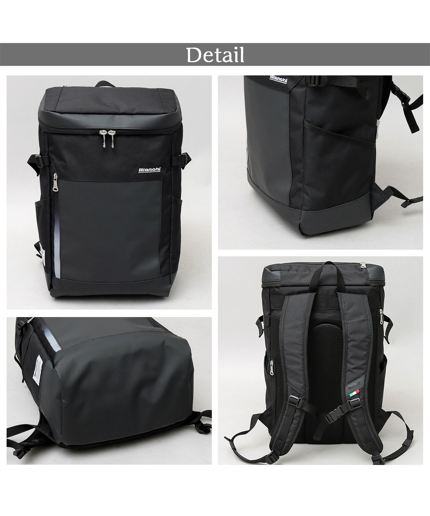 Bianchi / ビアンキ / グラデーションジップ ボックス型 バック Bianchi / ビアンキ / グラデーションジップ ボックス型 バック