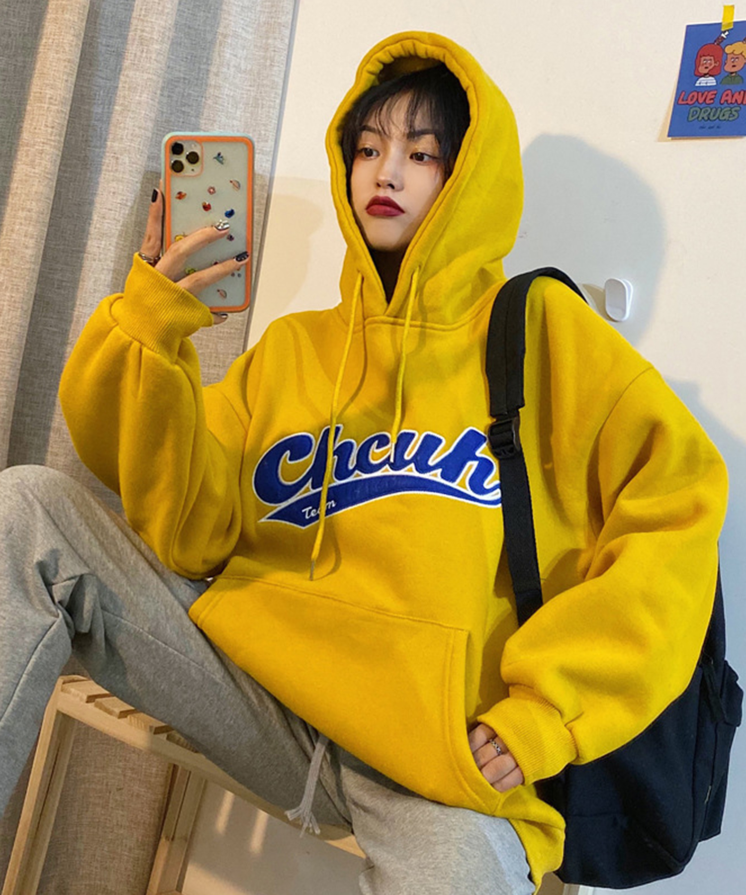 クーポン】デバイス DEVICE 韓国風 ビッグシルエット フード付き クーポン】デバイス DEVICE 韓国風 ビッグシルエット フード付き
