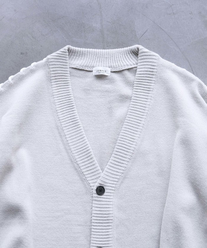 MASAKI × JUNRed】ステッチレースアップルーズカーディガン MASAKI × JUNRed】ステッチレースアップルーズカーディガン