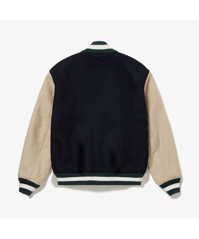 【美品】完売品　LACOSTE ラコステ ウールブレンドスタジアムジャケット M ラコステ LACOSTE ウールブレンドスタジアムジャケット