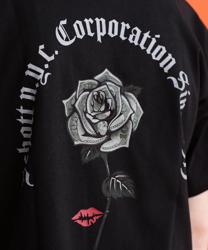 Rose タオル Tシャツ黒 セール】T－SHIRT DOLLER ROSE/Tシャツ 